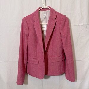 Classic J Crew Pink Wool Blazer